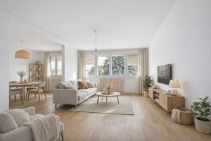 Point du jour  à 420 m de la place Benedict Tessier, T4  rénové très bien agencé, clair et calme, parking